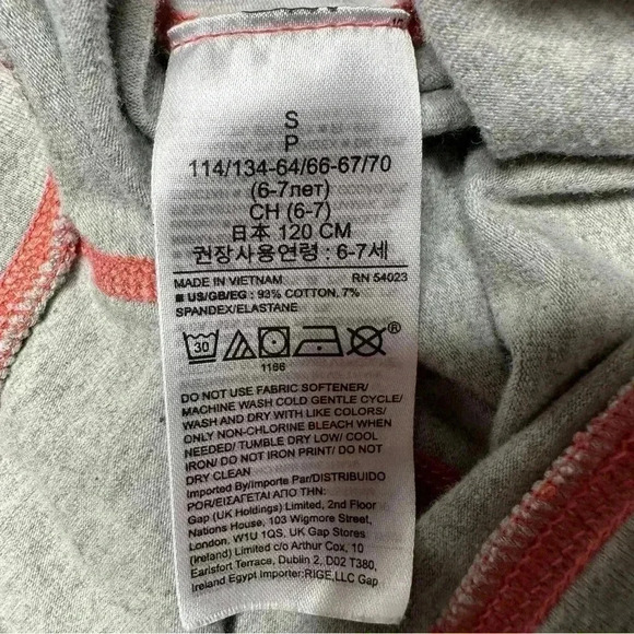 GAP Brushed Jersey Sweatpants  / Leggings Grey / White / Red Size Small - Picture 6 of 16